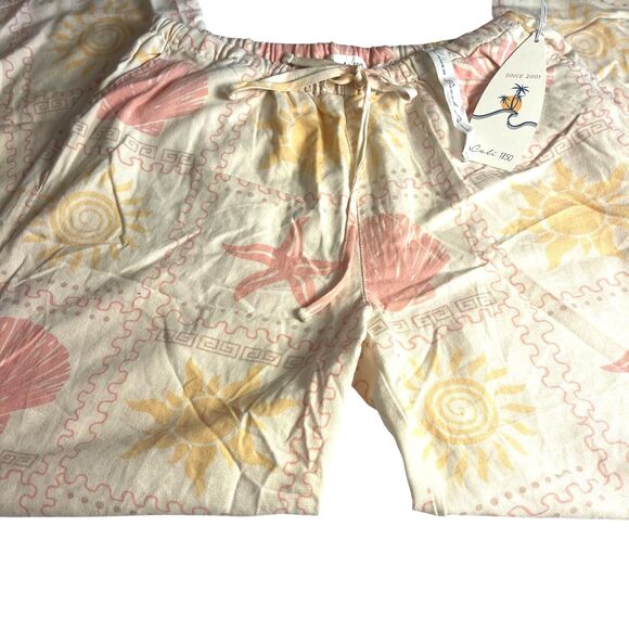 NWT Cali 1850 Womens XL Linen Blend Pants Elastic Pull On Beachy Coastal Cottage - Picture 7 of 10